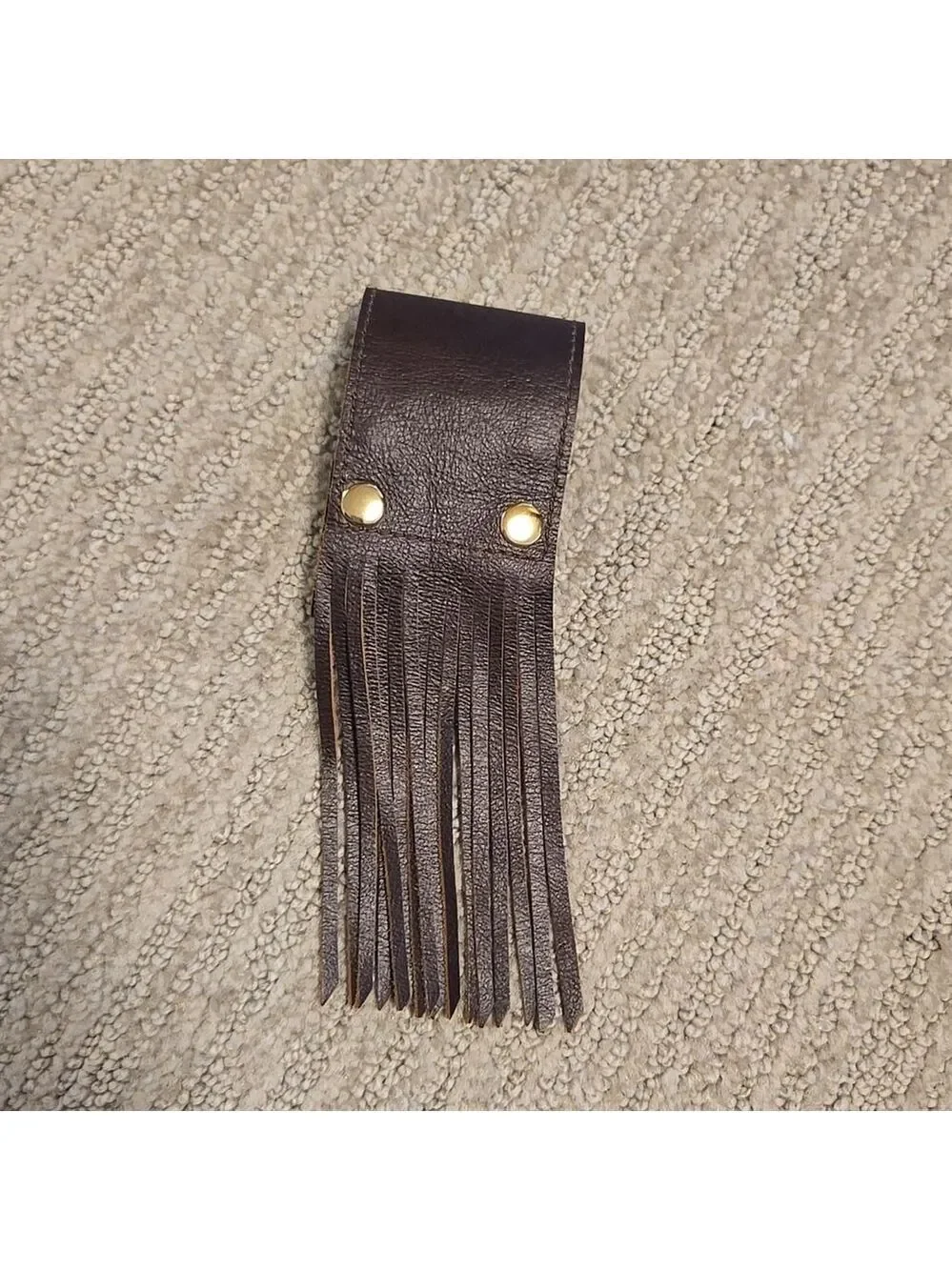 Heather Gardner 2in Cali Fringe Cuff-Chocolate